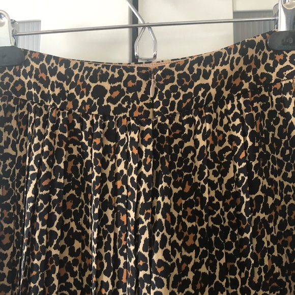 JCrew Factory Leopard pleated midi skirt. - Picture 8 of 10